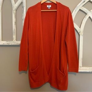 Pumpkin Orange Old Navy Cardigan
